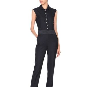 THE Kooples Black Sleeveless Jumpsuit Size 36/6
